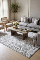 Shay Grey Machine Washable Rug — AI styled visualisation