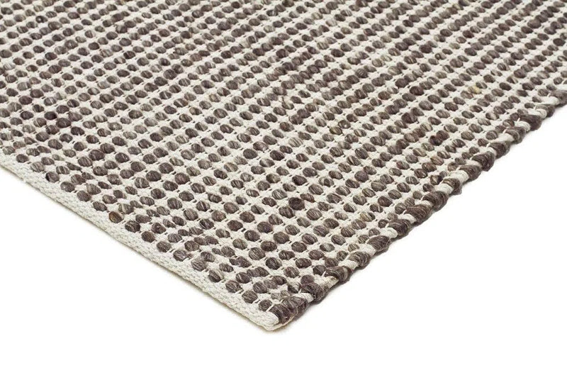 Skandi-Carlos Felted Wool Rug Brown Natural