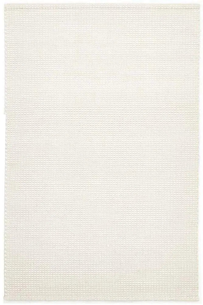 Skandi-Carlos Felted Wool Rug White Natural