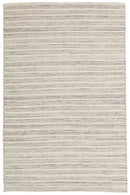 Skandi-Hand Braied Silver Felted Wool Rug