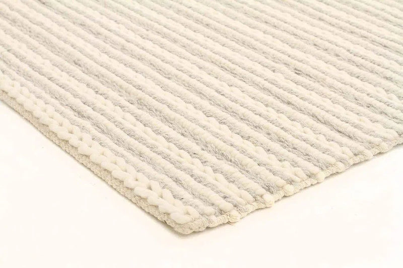 Skandi-Hellena Braied Grey Felted Wool Rug