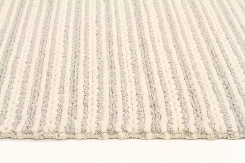Skandi-Hellena Braied Grey Felted Wool Rug