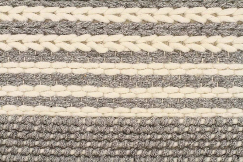 Skandi-Hellena Braied Silver Felted Wool Rug