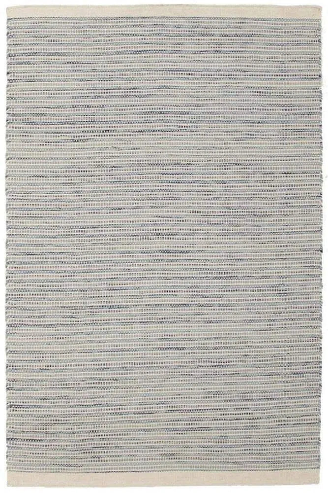 Skandi-Madras Blue Flat weave Rug