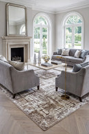 Roman Coconut Husk Beige Rug — AI styled visualisation