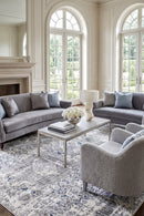 Roman Grey Pail Rug — AI styled visualisation