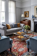 Soluna Damascus Rug — AI styled visualisation