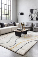 Elle 13 Cream Yellow Rug — AI styled visualisation