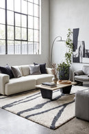Elle 28 Cream Grey Rug — AI styled visualisation