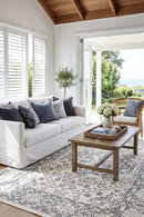 Seaside 5555 White Rug — AI styled visualisation