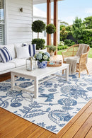 Seaside 7777 White Rug — styled outdoor setting