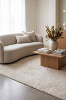 Steph And Gian Birch Flax Rug — AI styled visualisation