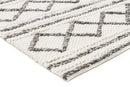 Studio-Milly Textured Woollen Rug White Grey