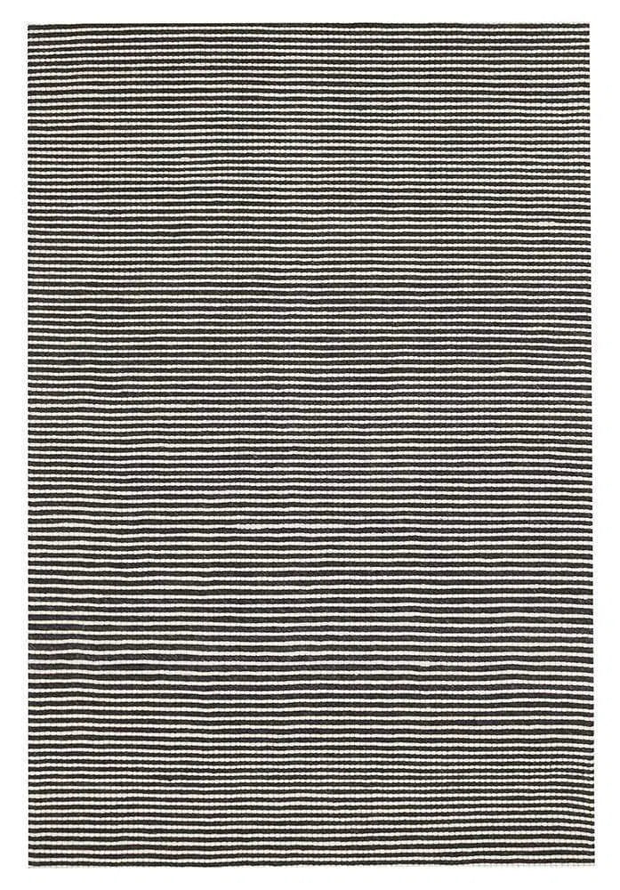 Studio-Oskar Felted Wool Striped Rug Black White