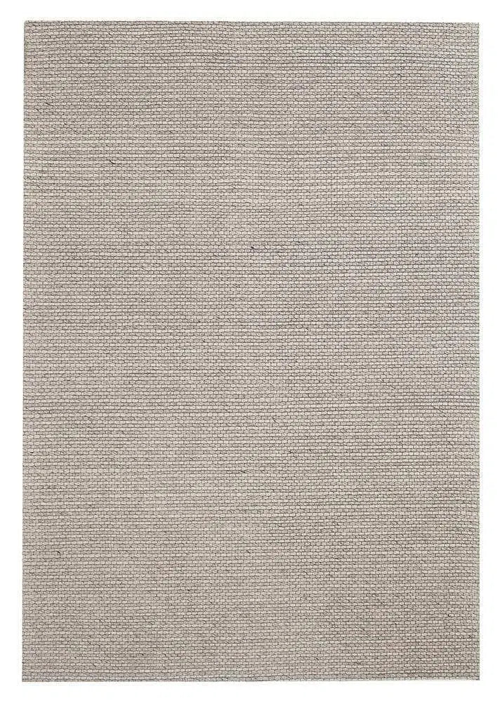 Studio-Oskar Felted Wool Striped Rug Grey