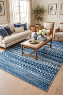 Subarashi Blue Non-Slip Rug — AI styled visualisation