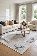 Eternal 266 Navy Cream Rug — AI styled visualisation