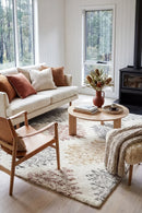 Summit Motif Cream Rug — AI styled visualisation