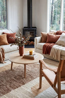 Summit Orb Toffee Rug — AI styled visualisation
