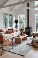Summit Trail Grey Rug — AI styled visualisation