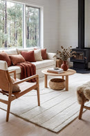Summit Trail White Rug — AI styled visualisation