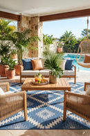 Terrazzo 167 Reversible Blue Outdoor — AI styled visualisation