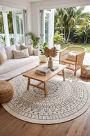 Terrazzo 39 Reversible Round Black — styled indoor setting