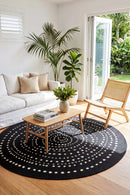 Terrazzo 40 Reversible Round Black — styled indoor setting