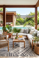 Terrazzo 534 Reversible Silver Outdoor — AI styled visualisation