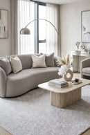 Contour Angelite Silver Rug — AI styled visualisation
