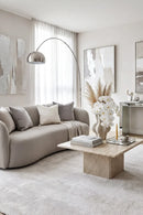 Contour White Agate Rug — AI styled visualisation