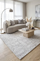 Contour Agate Grey Rug — AI styled visualisation