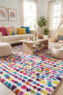 Vegas Dot Multi Rug — AI styled visualisation