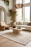 Villa Marin Snow Rug — AI styled visualisation