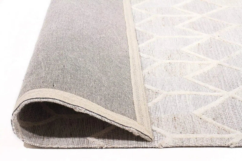 Visions-Winter Grey Brush Modern Rug