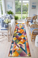 Vista Geo Multi Runner Rug — AI styled visualisation