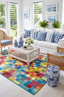 Vista Pixel Multi Rug — AI styled visualisation