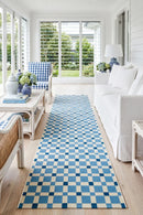 Vista Tito Blue Runner Rug — AI styled visualisation