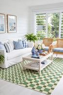 Vista Tito Green Rug — AI styled visualisation