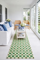 Vista Tito Green Runner Rug — AI styled visualisation