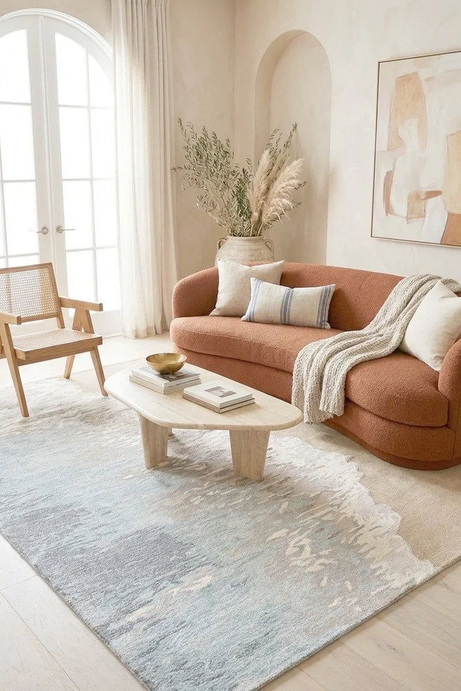 Westcott Beach Rug — AI styled visualisation