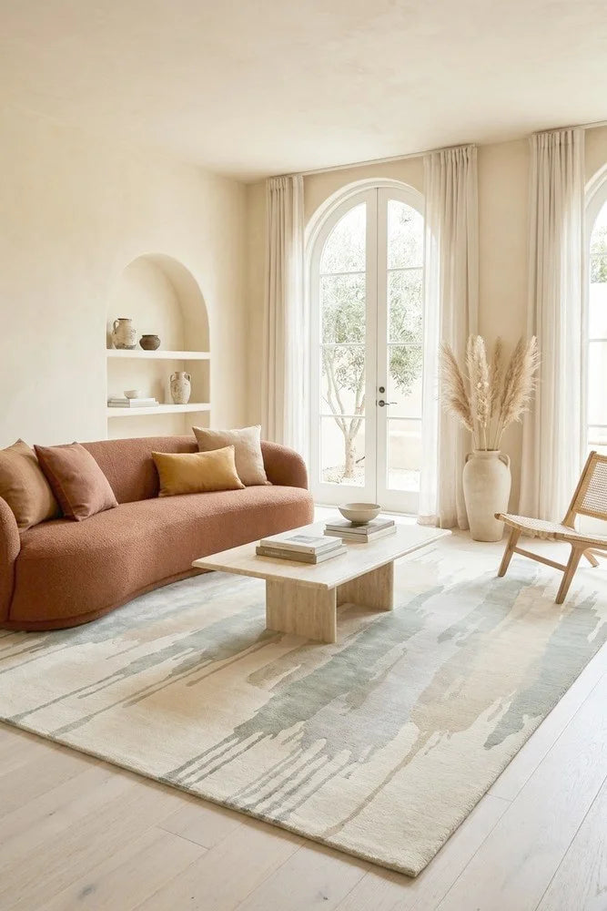 Westcott Dune Ridge Rug — AI styled visualisation