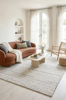 Westcott Pebble Rug — AI styled visualisation