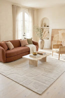 Westcott Powdered Beige Rug — AI styled visualisation
