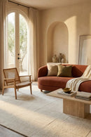 Westcott Velvet Ivory Rug — AI styled visualisation