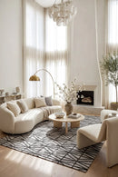 Winter Pewter Prestige Modern Rug — AI styled visualisation