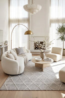 Winter Silver Styles Modern Rug — AI styled visualisation