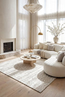 Winter Wish White Modern Rug — AI styled visualisation