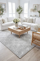 York Alice Silver Rug — AI styled visualisation