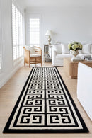 York Brenda Black & Gold Runner Rug — AI styled visualisation